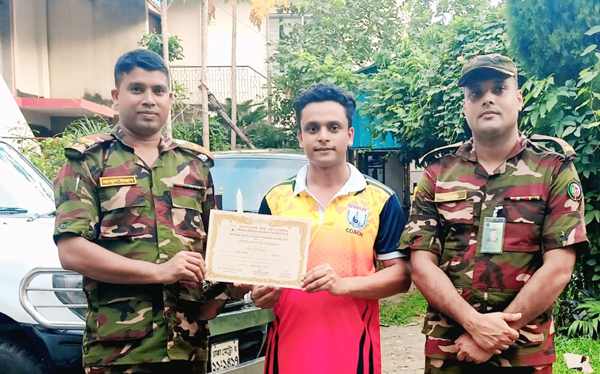 জাতীয় উশু কোচেস ট্রেনিং কোর্স শেষে কোচের সনদপত্র অর্জন করলেন মো. আরিফ উদ্দিন ওলি